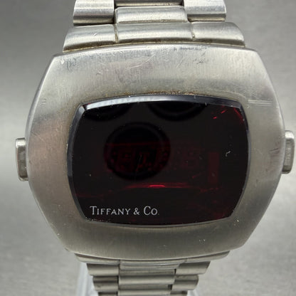 Pulsar P4 Tiffany & Co Watch Men 40mm RED LED Stainless Steel Vintage PARTS2