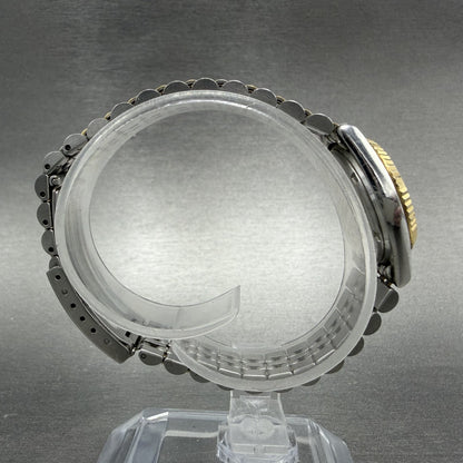 Seiko SQ Watch Women 24mm Gold Dial Two Tone Daydate 24mm Round New Battery ID9A8