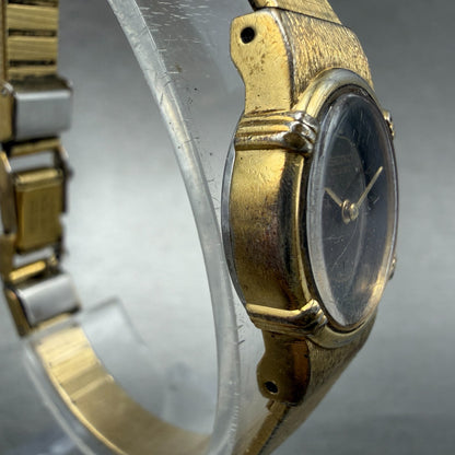 Seiko Watch Women 16mm Brown Dial Gold Tone Oval Vintage 5420-5159 New Battery3