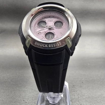 Casio Baby-G BG-191 Watch Women 40mm Pink Dial Black Chrono Alarm New Battery5