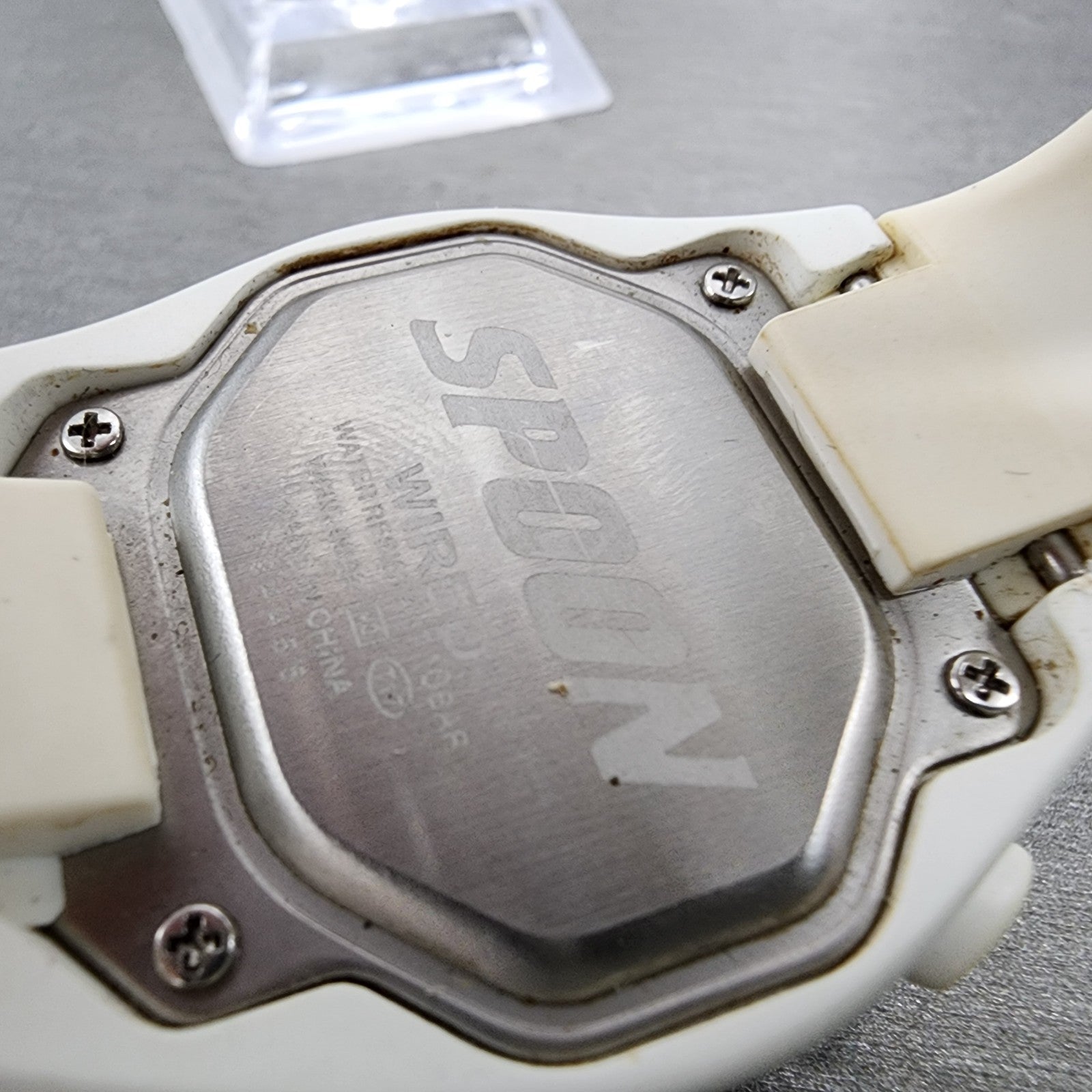 Seiko Wired Spoon Watch Women 38mm Digital LCD White Tone Alarm Chrono New Batt9