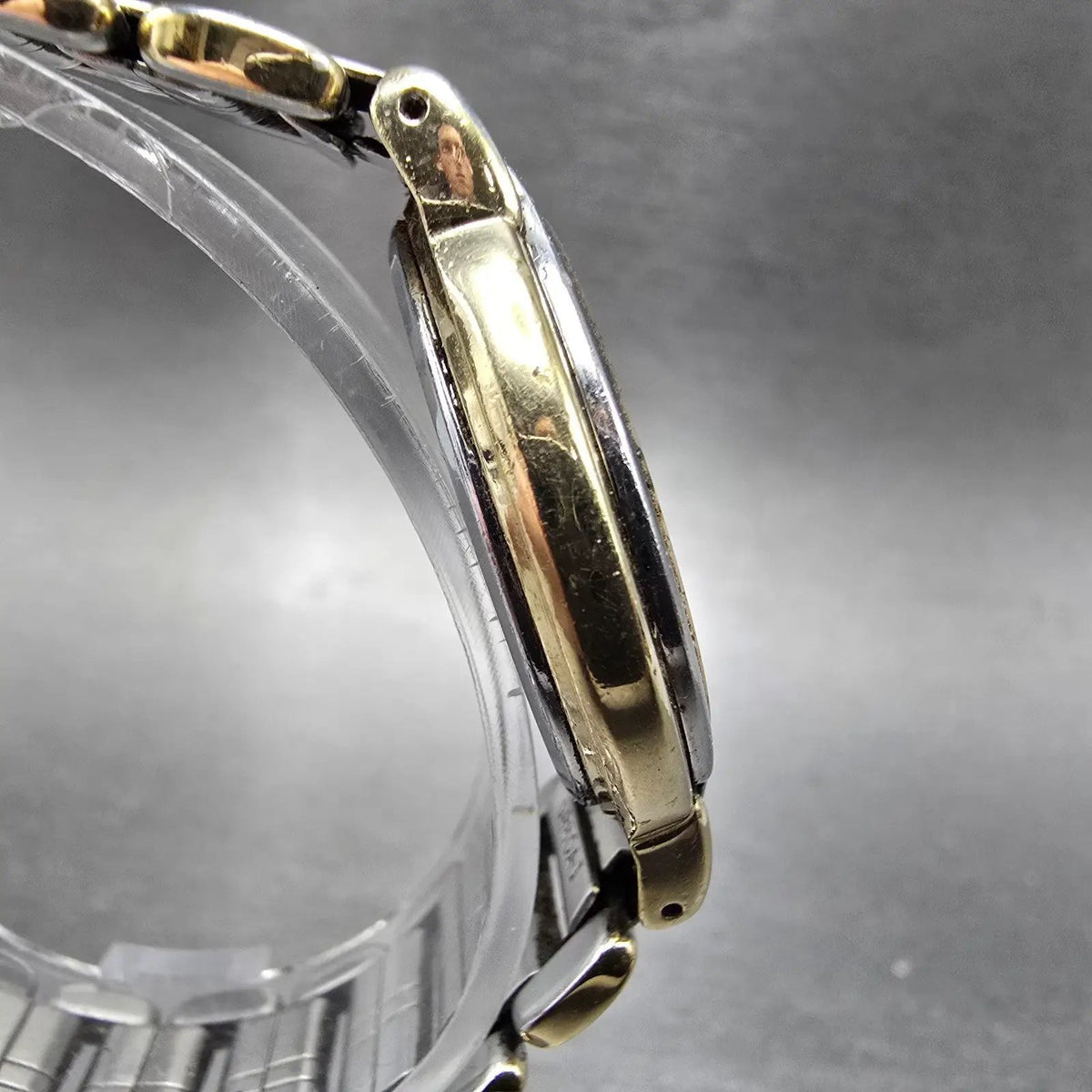 Seiko Lucent Watch Men 32mm Cream Dial Two Tone Round 8N21-6000 New Battery JDM3
