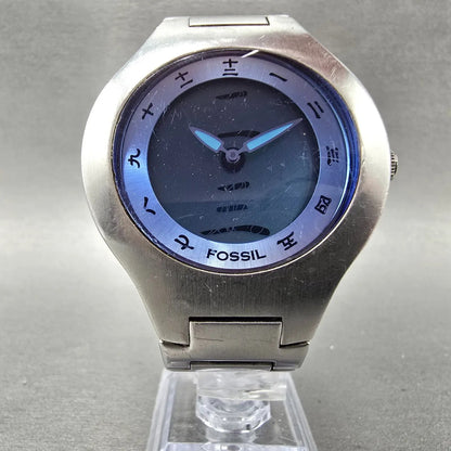Fossil Big Tic Watch Men 41mm Blue Dial Silver Tone Round JR-7999 PARTS6