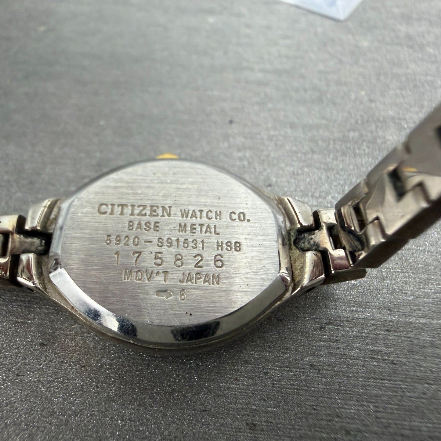 Citizen Watch Women 17mm Cream Dial Two Tone Round 5920-S91531 New Battery ABCD9