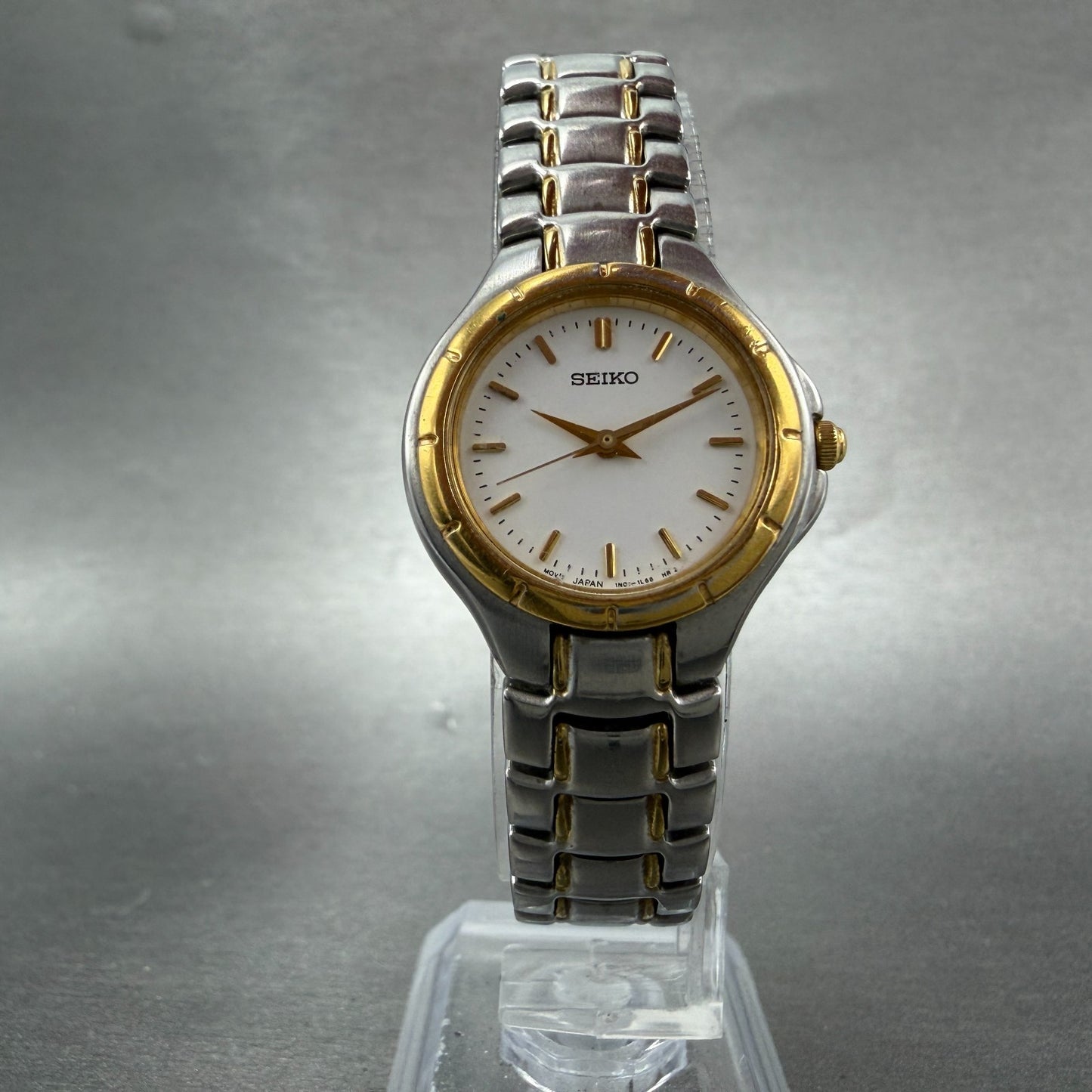 Seiko Watch Women 25mm White Dial Two Tone Round 1N01-0J80 New Battery Vintage5