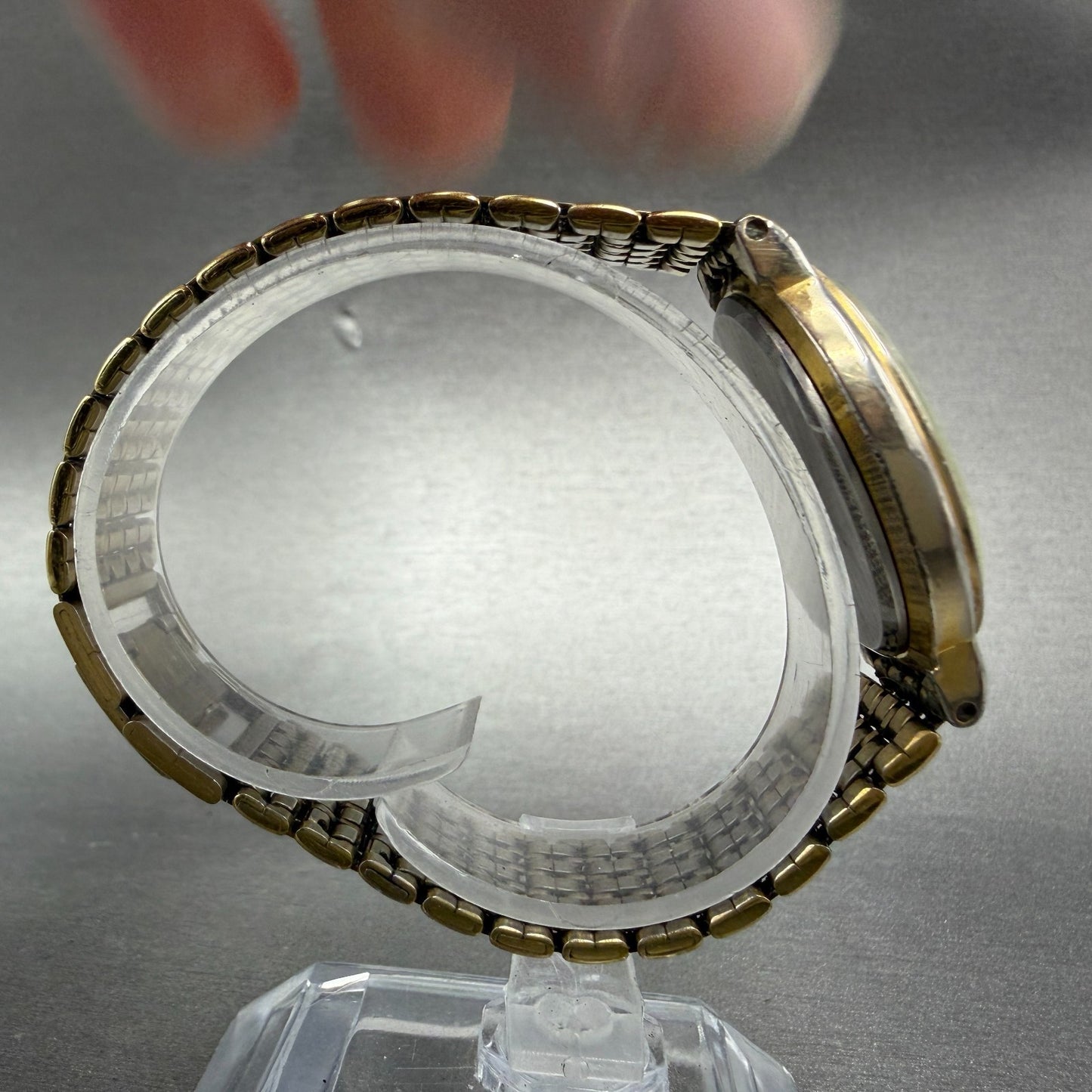 Citizen Watch Unisex 33mm White Dial Gold Tone Date Round 5510-S19546 PARTS9