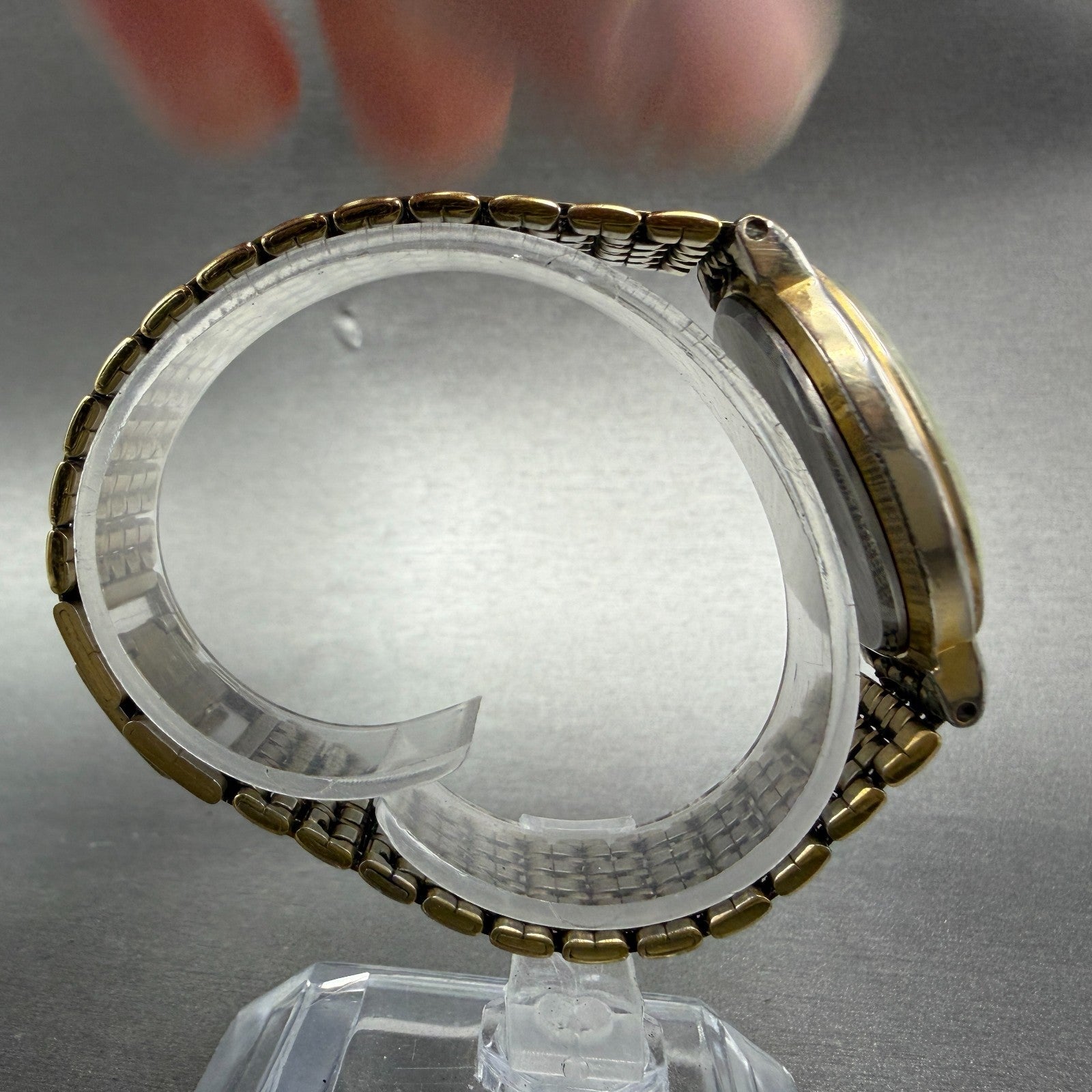 Citizen Watch Unisex 33mm White Dial Gold Tone Date Round 5510-S19546 PARTS9
