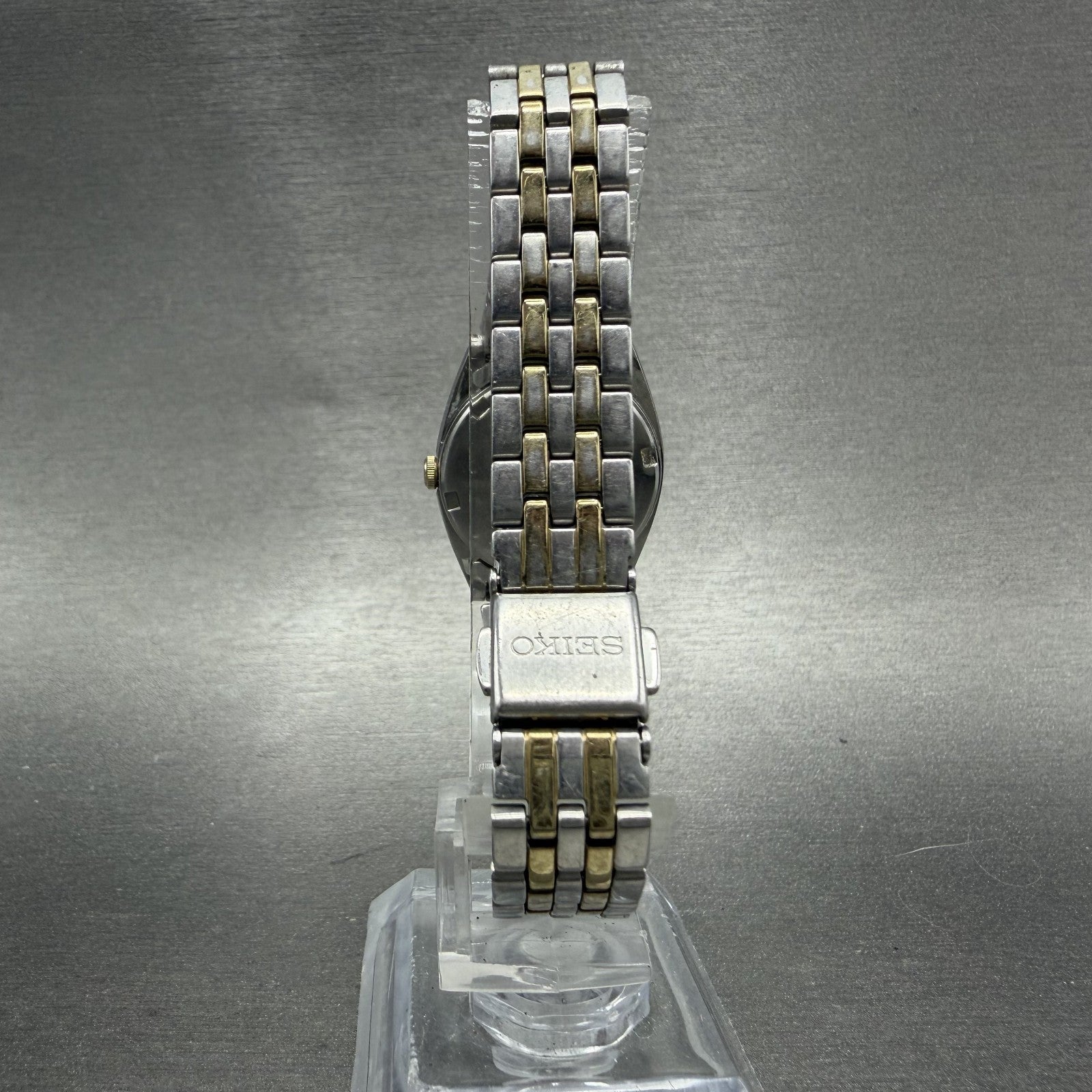 Seiko Watch Women 25mm White Dial Two Tone Daydate 7n430011 New Battery ABD7