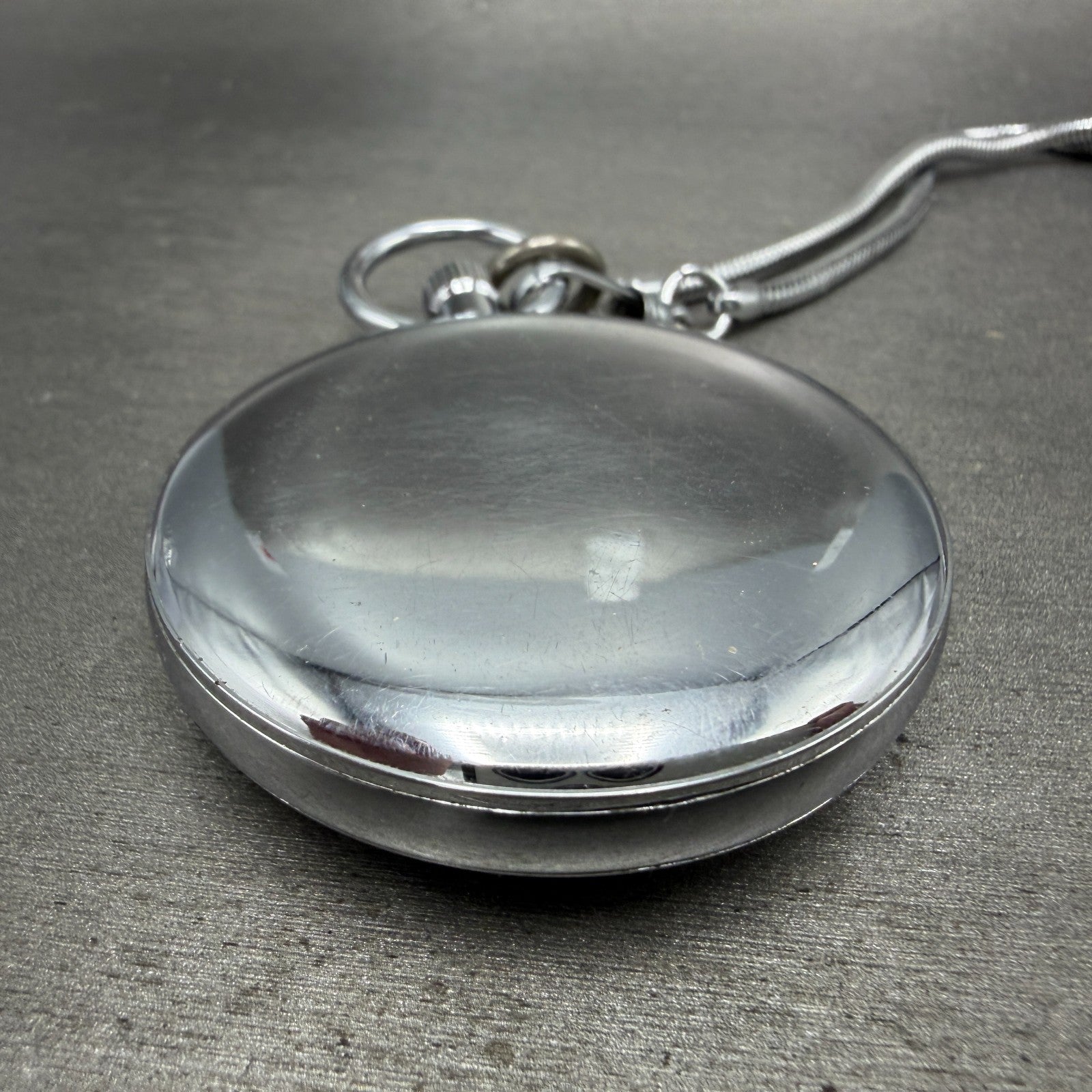 Seiko Precision Pocket Watch Men 50mm White Dial Steel Manual 6110-0010 Runs7