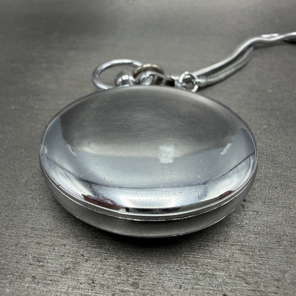 Seiko Precision Pocket Watch Men 50mm White Dial Steel Manual 6110-0010 Runs7