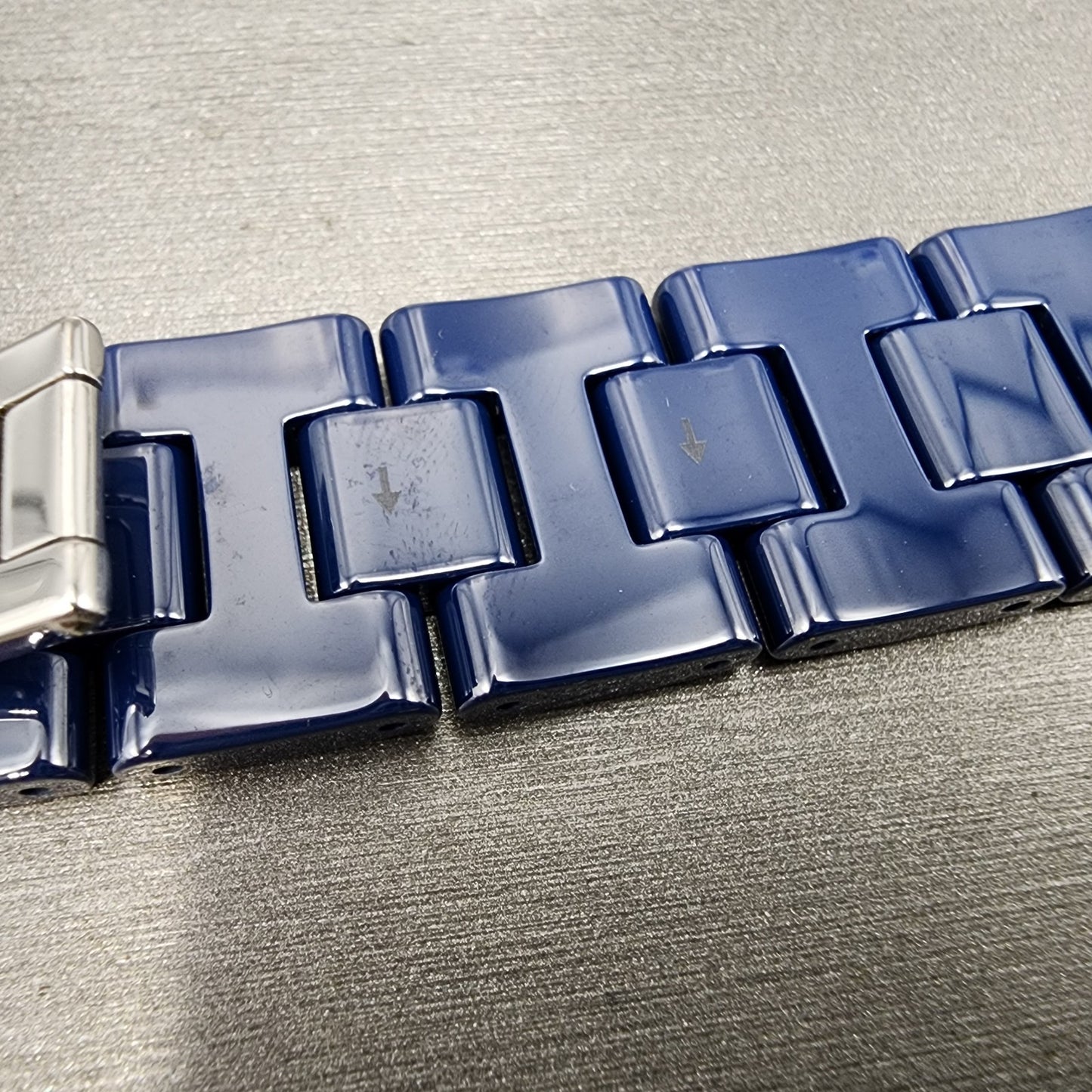 Movado Bold Blue Ceramic Watch Band 18mm Womens Watch Bracelet Butterfly Clasp7