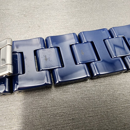 Movado Bold Blue Ceramic Watch Band 18mm Womens Watch Bracelet Butterfly Clasp7