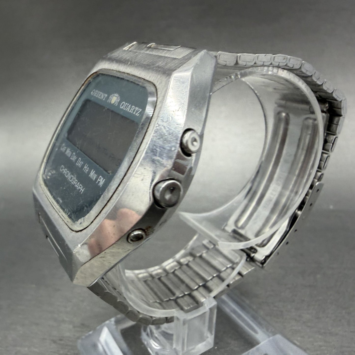 Orient Digital Watch Men 37mm Blue Dial Silver Chronograph TS611125-40 PARTS3