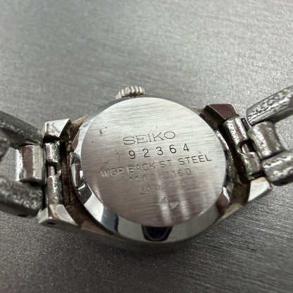 Seiko Special Watch Women 18mm Blue Dial White Gold Plated Manual Wind Runs9