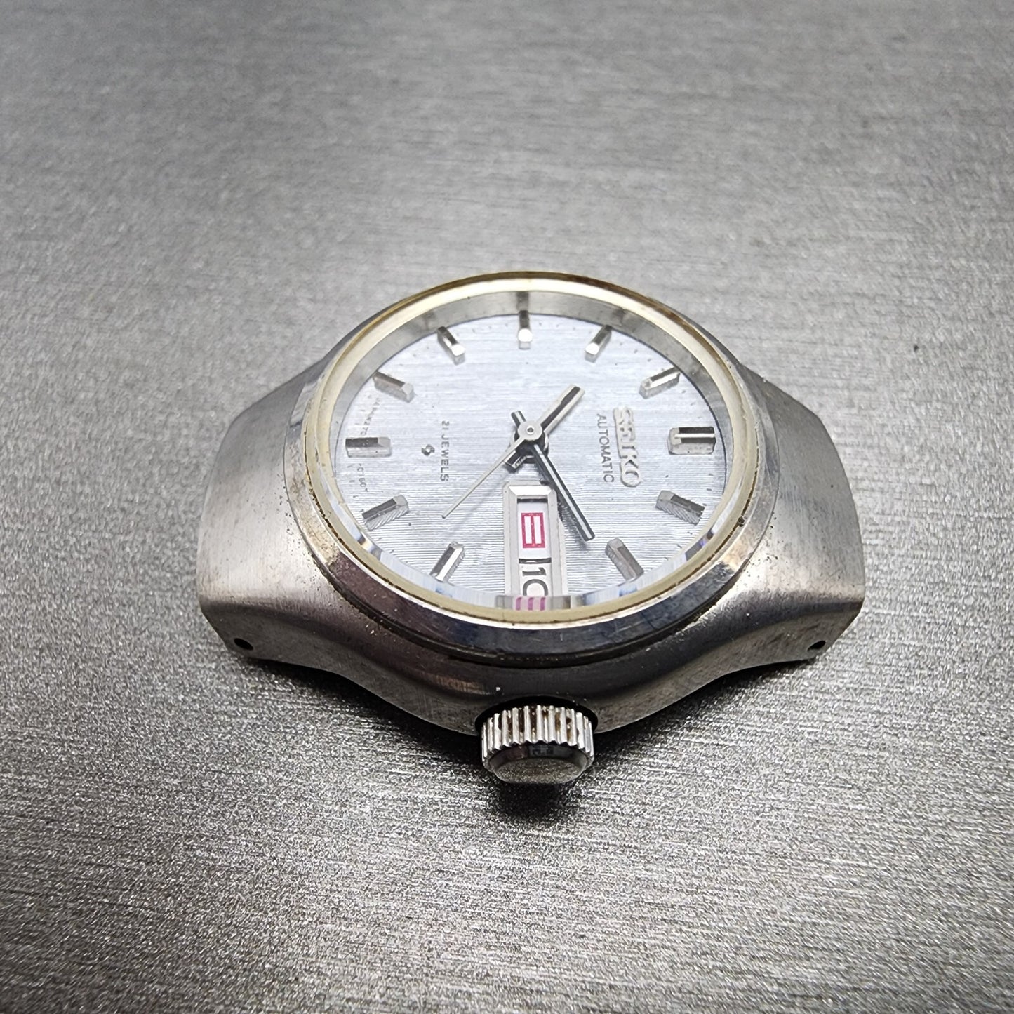 Seiko Automatic Watch Women 24mm Gray Dial Silver Tone Daydate 270607705