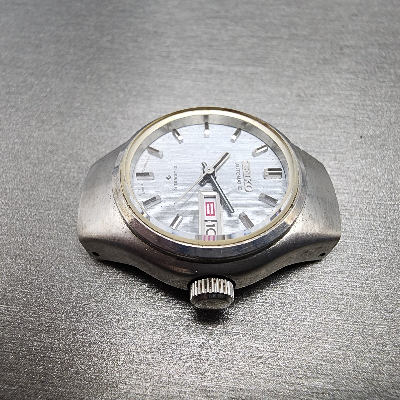 Seiko Automatic Watch Women 24mm Gray Dial Silver Tone Daydate 270607705