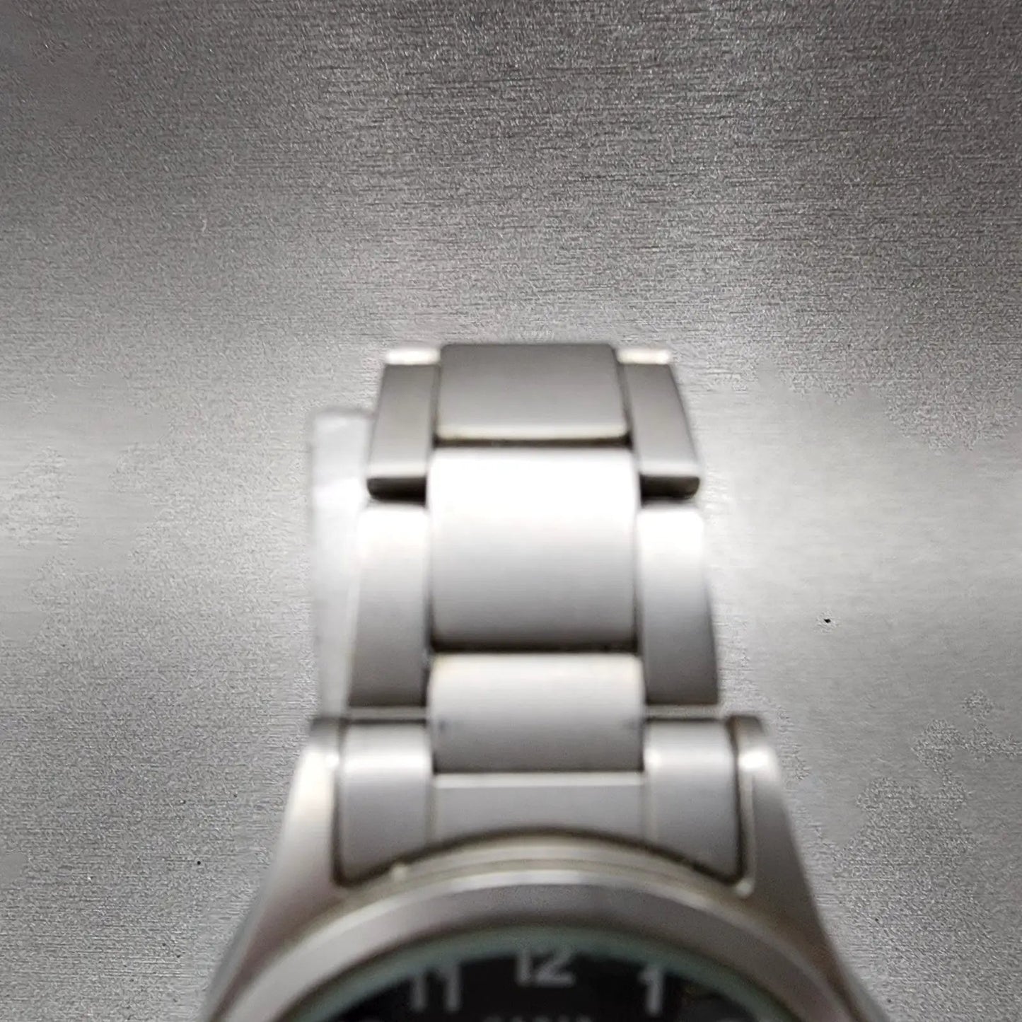 Seiko Alba Carib Watch Men 36mm Black Dial Silver Tone Daydate V743-8000 New Bat4
