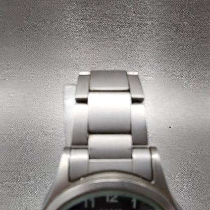 Seiko Alba Carib Watch Men 36mm Black Dial Silver Tone Daydate V743-8000 New Bat4