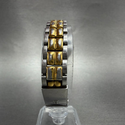 Bulova Marine Star Watch Women 26mm Silver Dial Two Tone Date 90G19 New Battery7