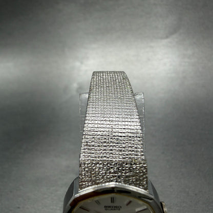 Seiko Watch Women 22mm Silver Dial Silver Tone Octagon 16-5890 New Battery VTG4
