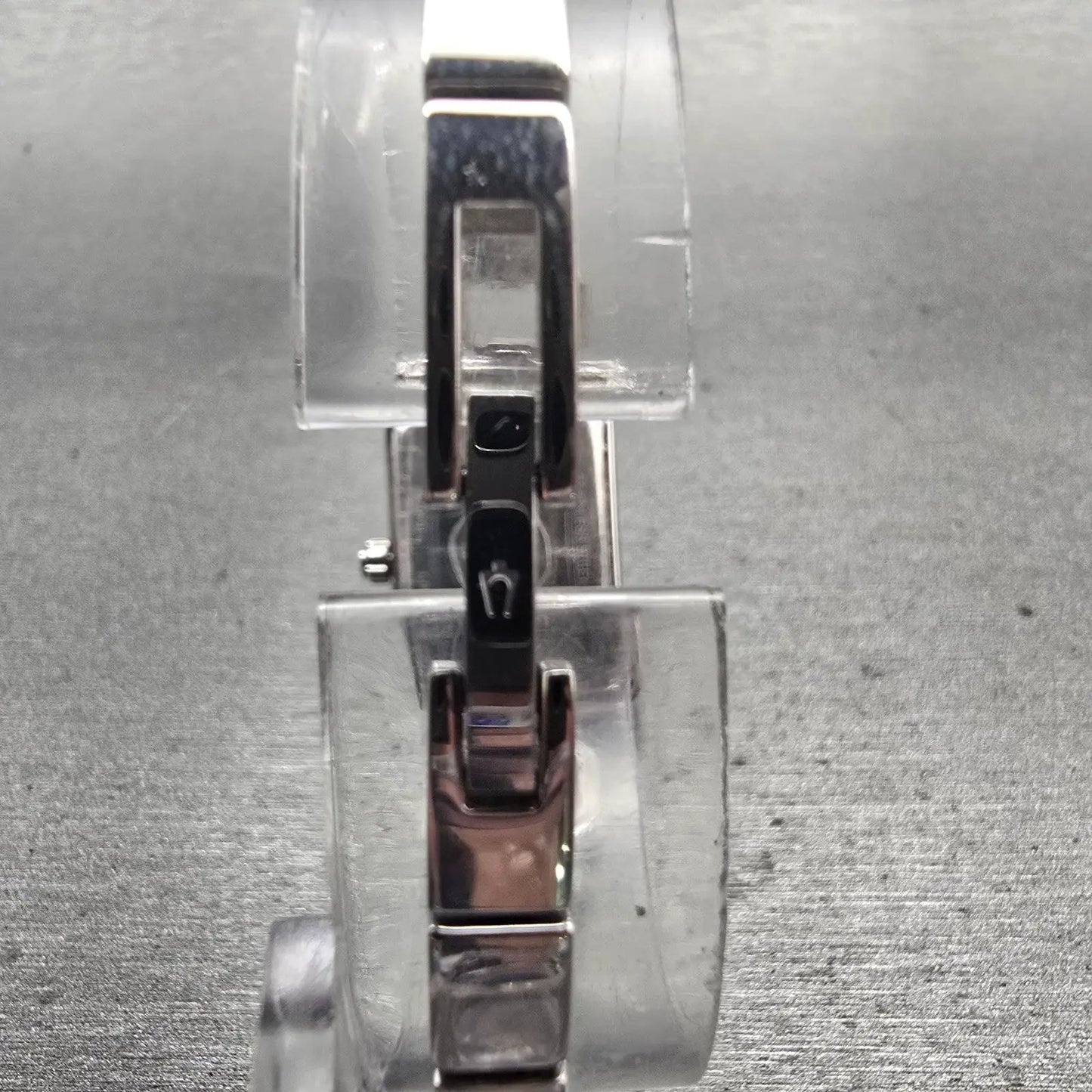 Bulova Watch Women 18mm White Dial Silver Tone Rectangle 96R117 New Bat Diamonds7