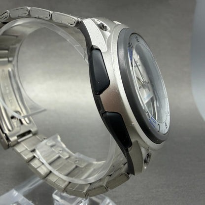 Casio Illuminator Watch Men 40mm Analog Digital Silver Alarm Chrono AW-80 NewBat3