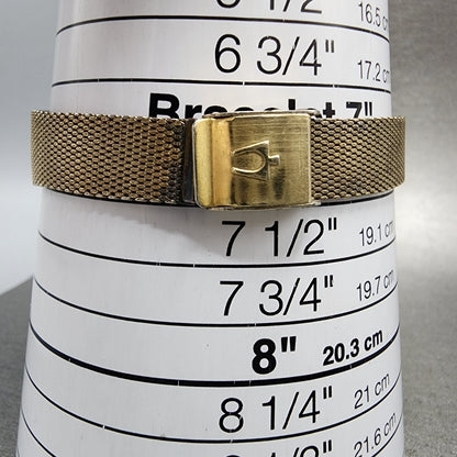 Bulova Accutron Watch Women 18mm Gold Dial Gold Filled Rectangle New Battery10