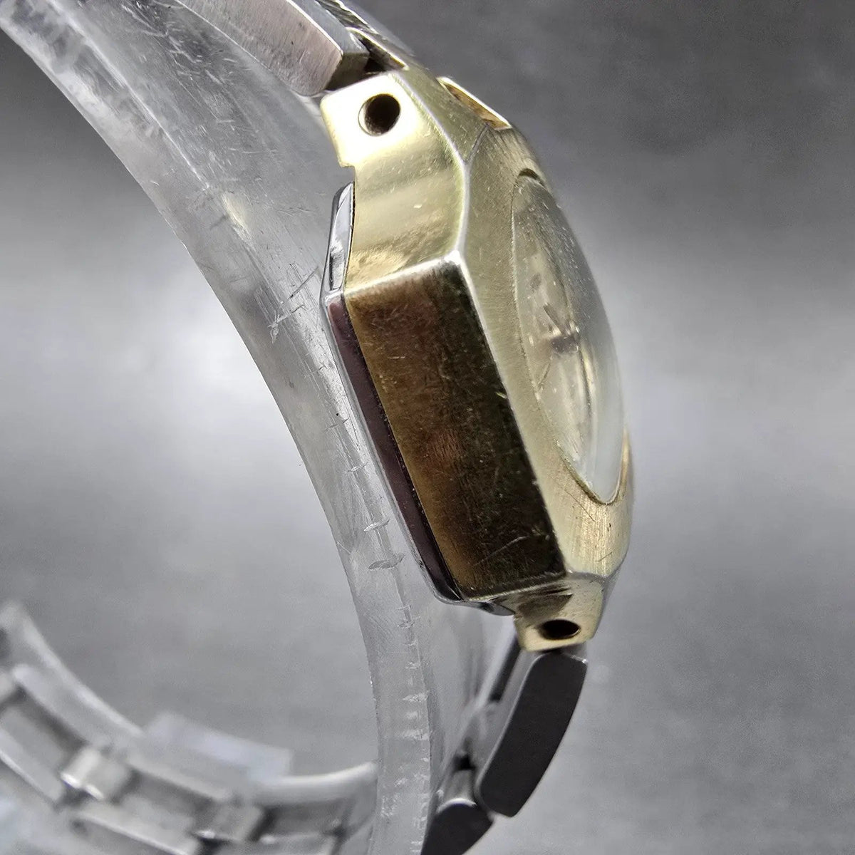 Seiko Watch Women 23mm Champagne Dial Two Tone Oval Vintage 11-7659 Manual Works3