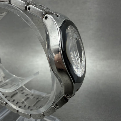 Wittnauer Watch Women 26mm Black Dial Steel Diamond Accents Round New Battery3