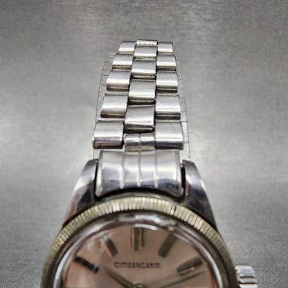 Citizen Carol Watch Women 25mm White Dial Steel Manual Wind 21 Jewels Runs