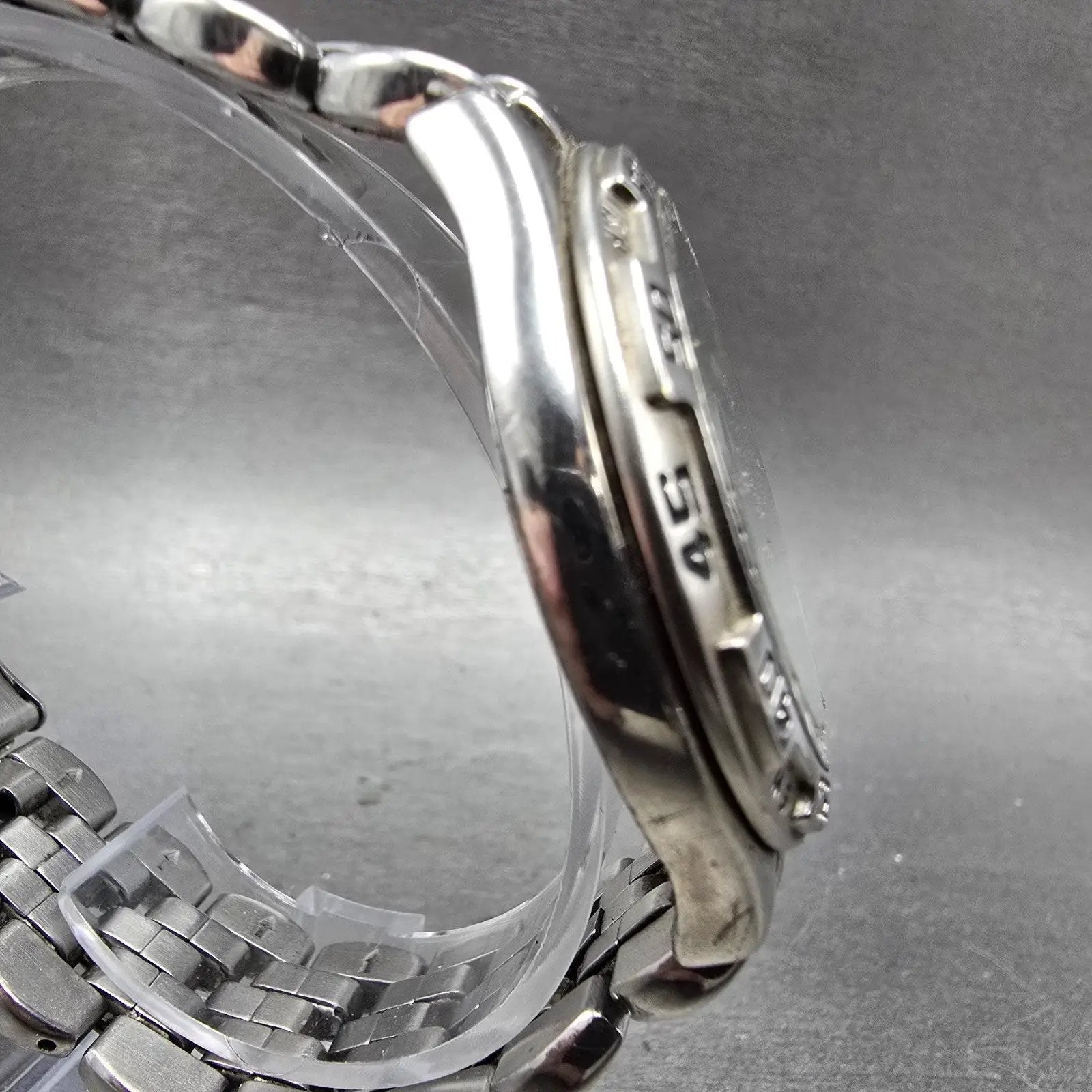 Fossil Blue Watch Men 40mm Black Dial Silver tone Daydate BQ-8777 New Battery KJ3