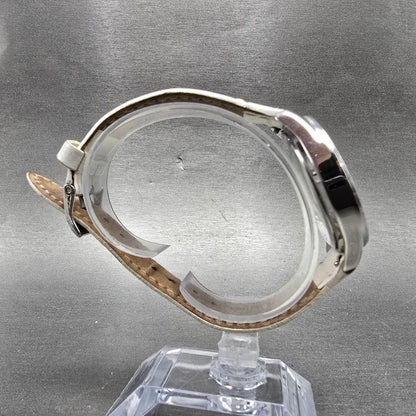 Guess Watch Women 36mm White Dial Silver Tone Daydate Round G86021L New Battery8