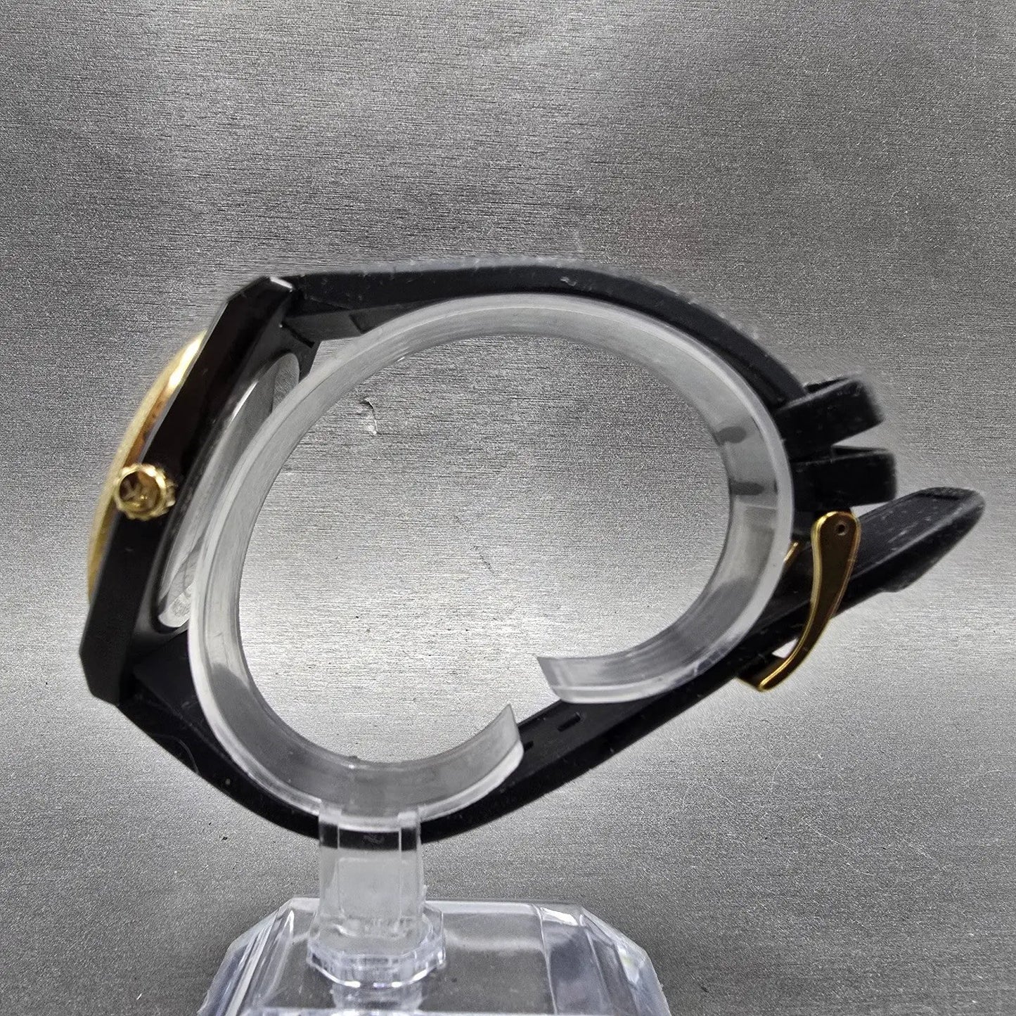 Michael Kors Channing Watch Women 40mm Black Dial Black & Gold Tone New Battery6