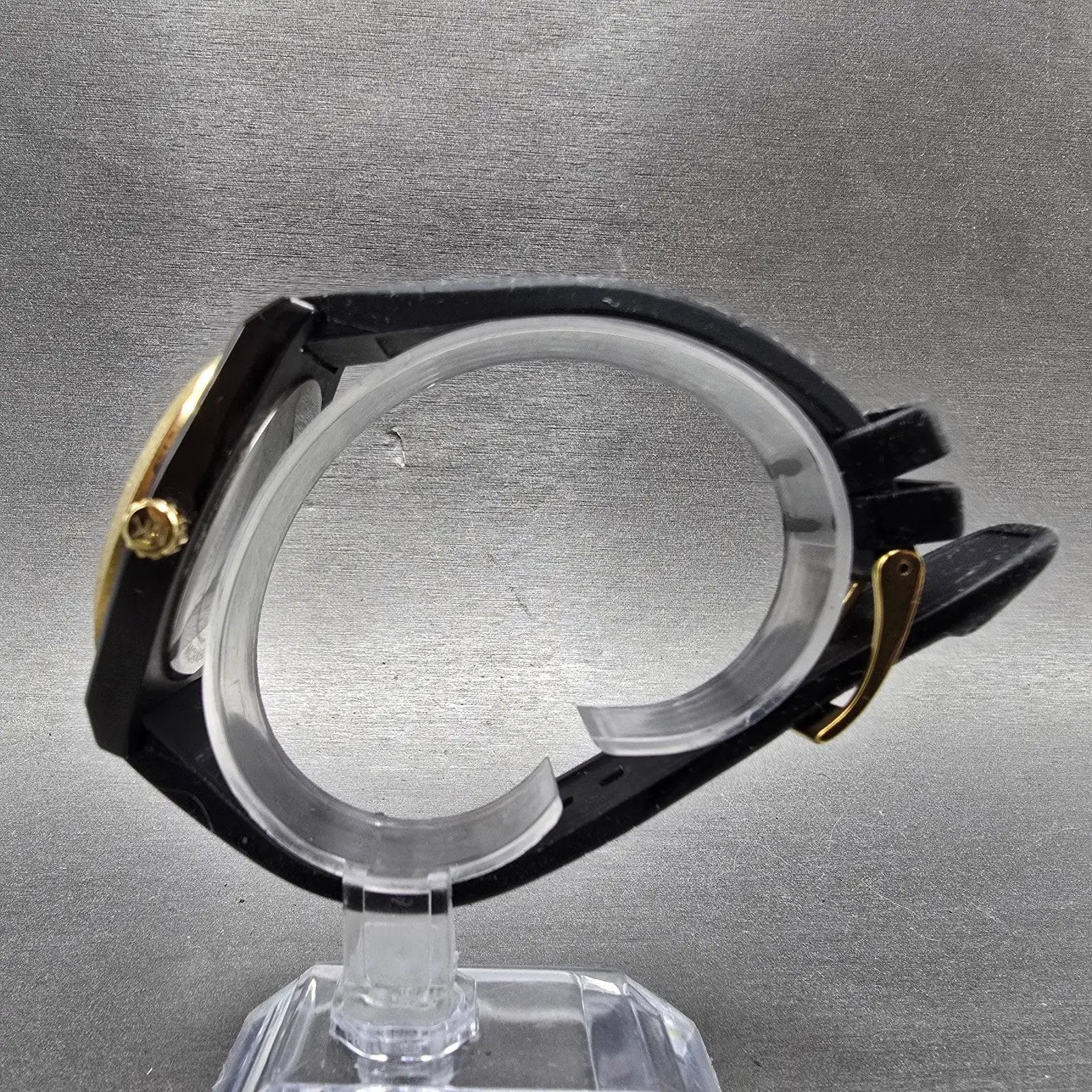 Michael Kors Channing Watch Women 40mm Black Dial Black & Gold Tone New Battery6