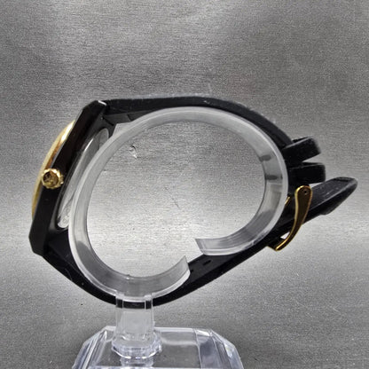 Michael Kors Channing Watch Women 40mm Black Dial Black & Gold Tone New Battery6