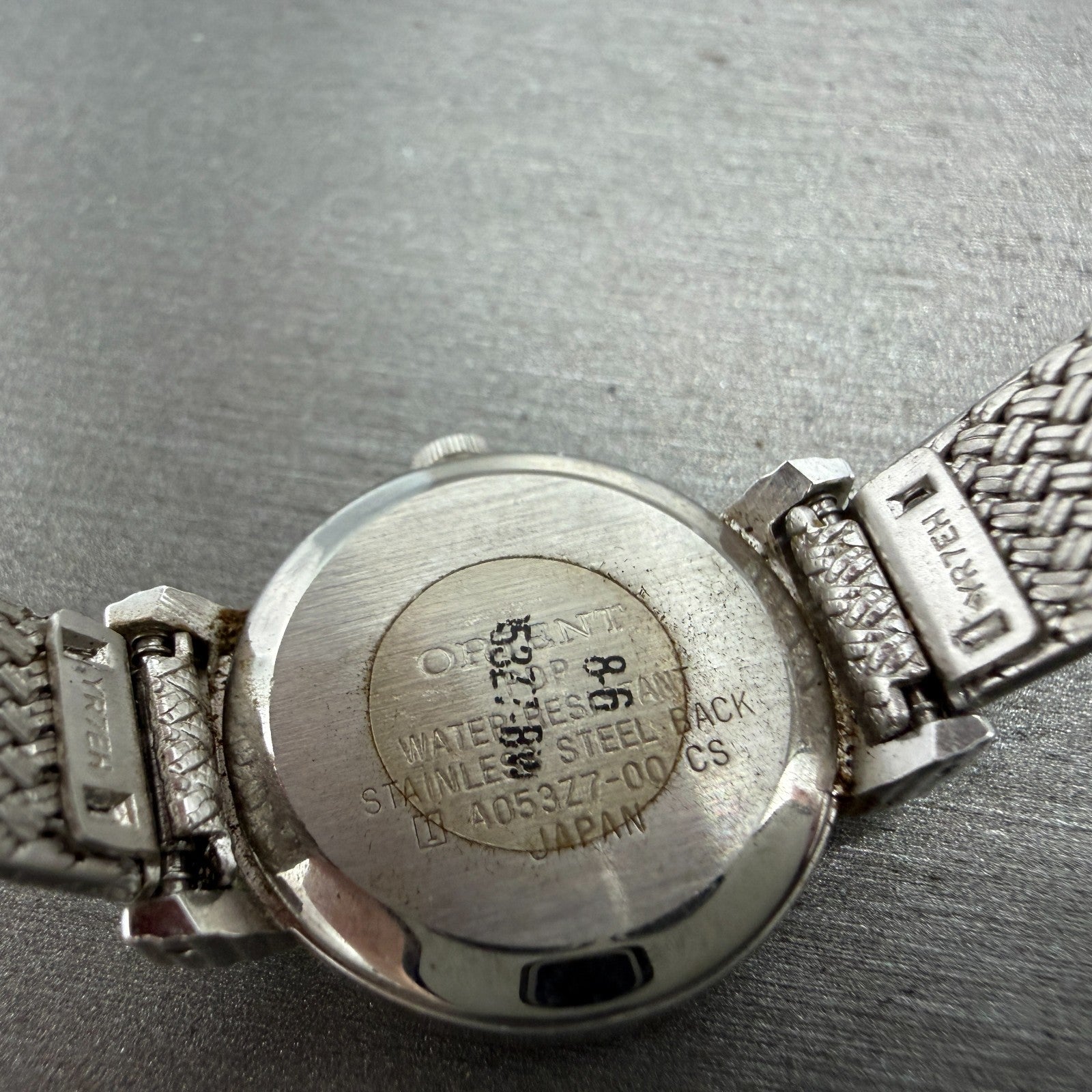 Orient Watch Women 20mm Silver Dial Silver Tone Round AD5377-00 New Battery9