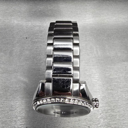 Fossil F2 Watch Women 40mm Black Dial Silver Tone Gemmed ES-1951 New Battery4
