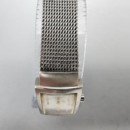 SKagen Tank Watch Women Silver Tone Silver Dial 14mm Rectangle 490SGS New Batt