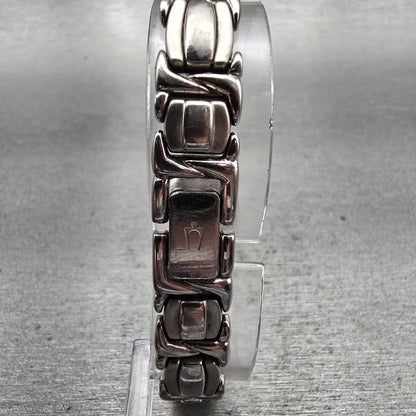 Bulova Watch Women 20mm MOP Dial Silver Tone Round 96L90 New Battery Bracelet7