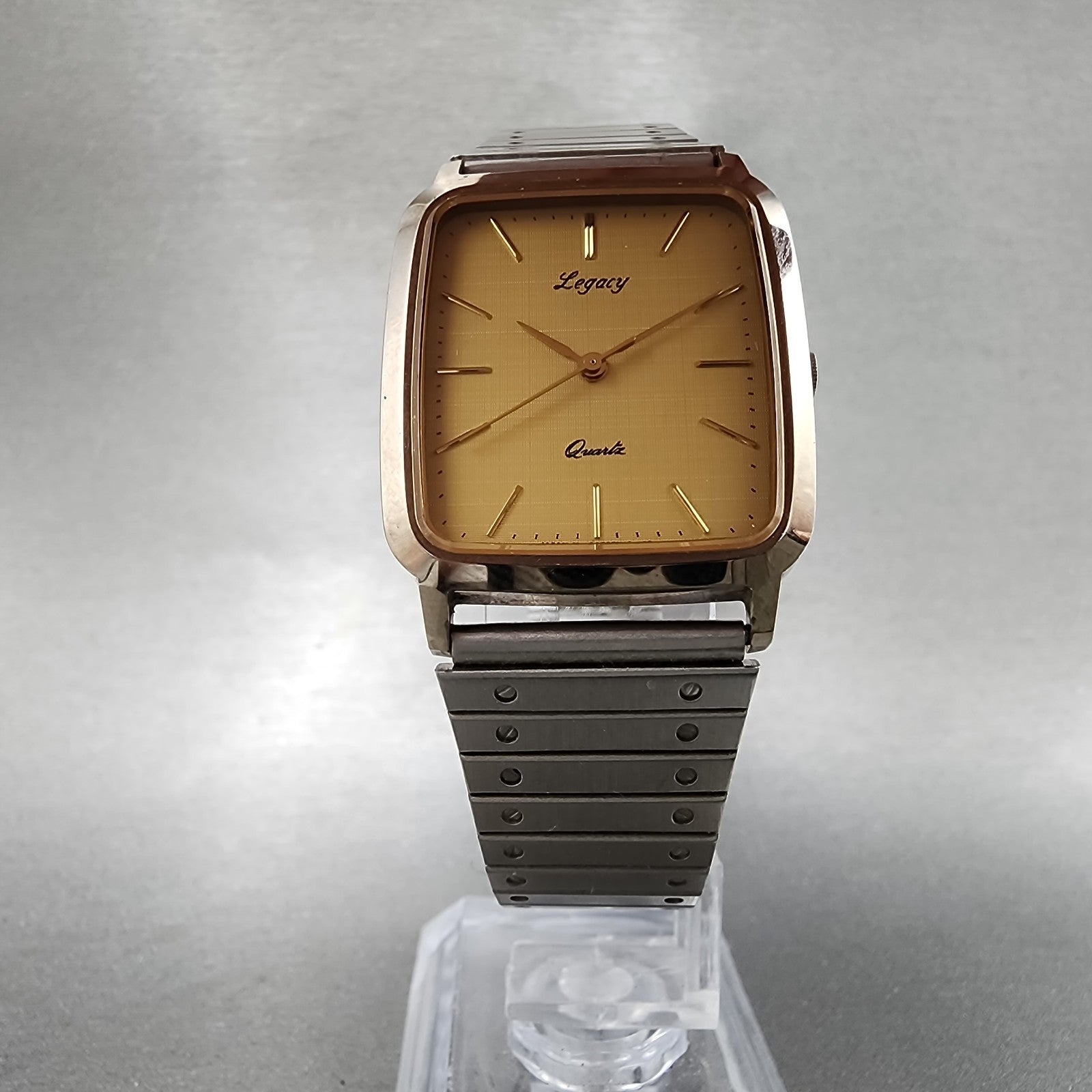 Orient Legacy Tank Watch Men 27mm Gold DIal Gold Tone Rectangle C255H120 NewBat5