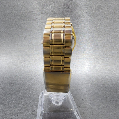 Seiko Pulsar Watch Men 36mm Silver Dial Gold Tone Daydate V733x004 New Battery7