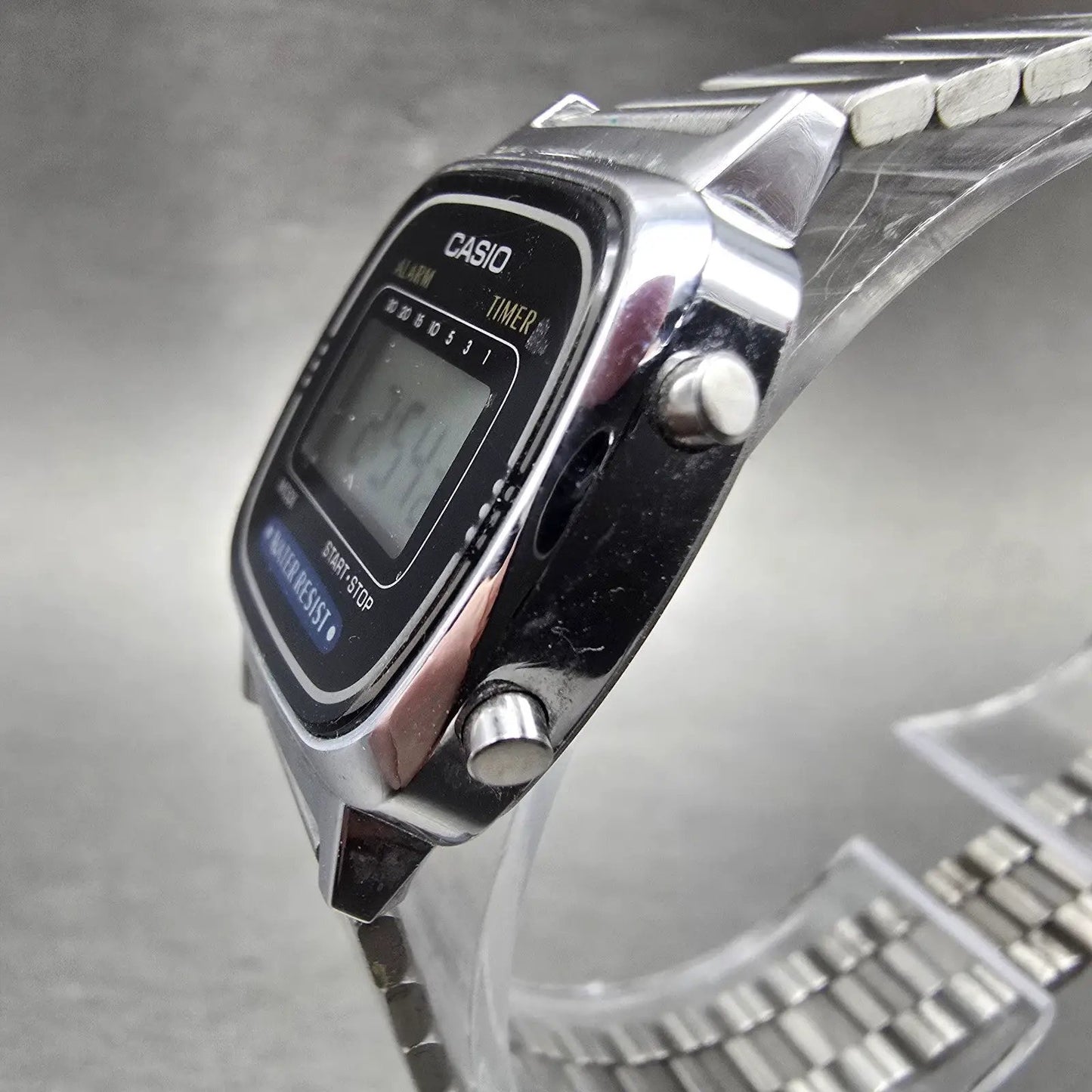 Casio Digital Watch Women 25mm Silver Alarm Chrono Daydate LA670W New Battery NQ2