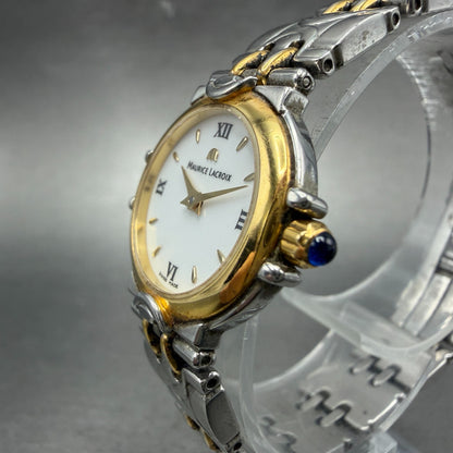 Maurice Lacroix Calypso Watch Women 22mm White Dial Two Tone 59725 New Battery2