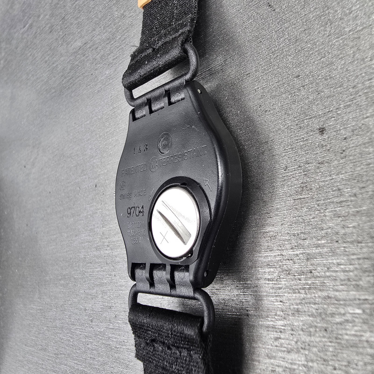 Swatch Seventy's Gold Watch Women 34mm Champagne Dial Black Tone GB747 New Batt12