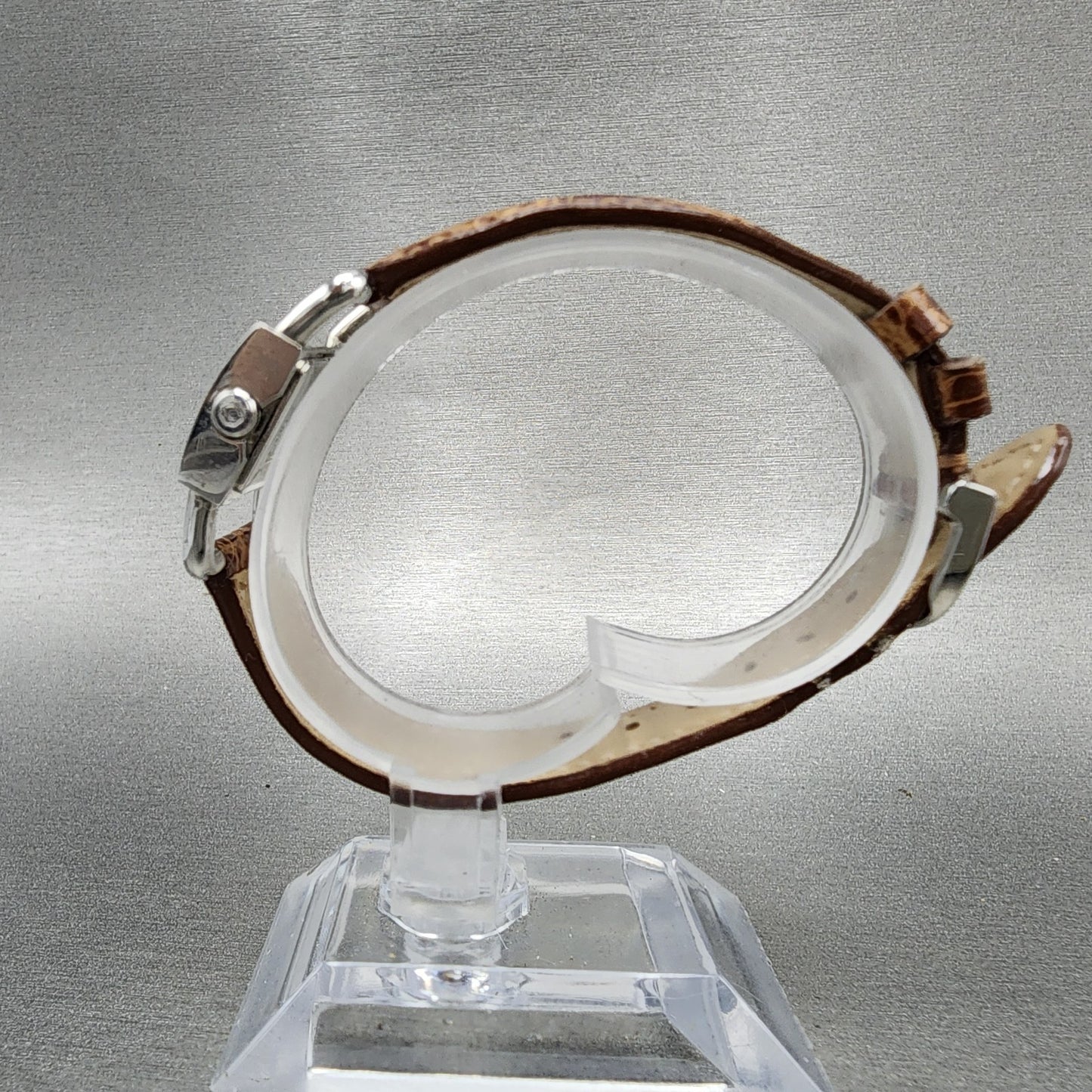 Coach Birdle Watch Women 24mm White Dial Silver Tone Rectangle 0275 PARTS7