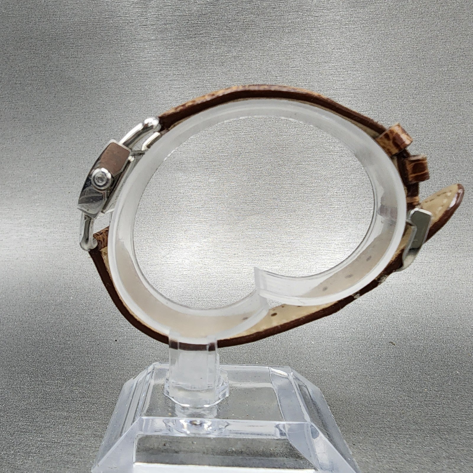 Coach Birdle Watch Women 24mm White Dial Silver Tone Rectangle 0275 PARTS7