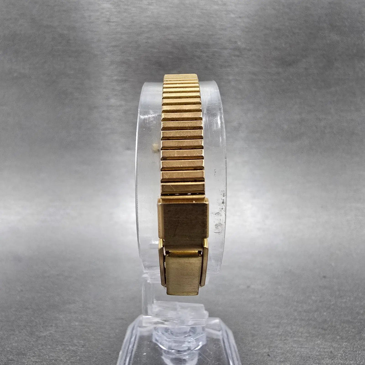 Jules Jurgensen Watch Women 11mm Gold Dial Gold Tone Rectangle New Battery VTG7