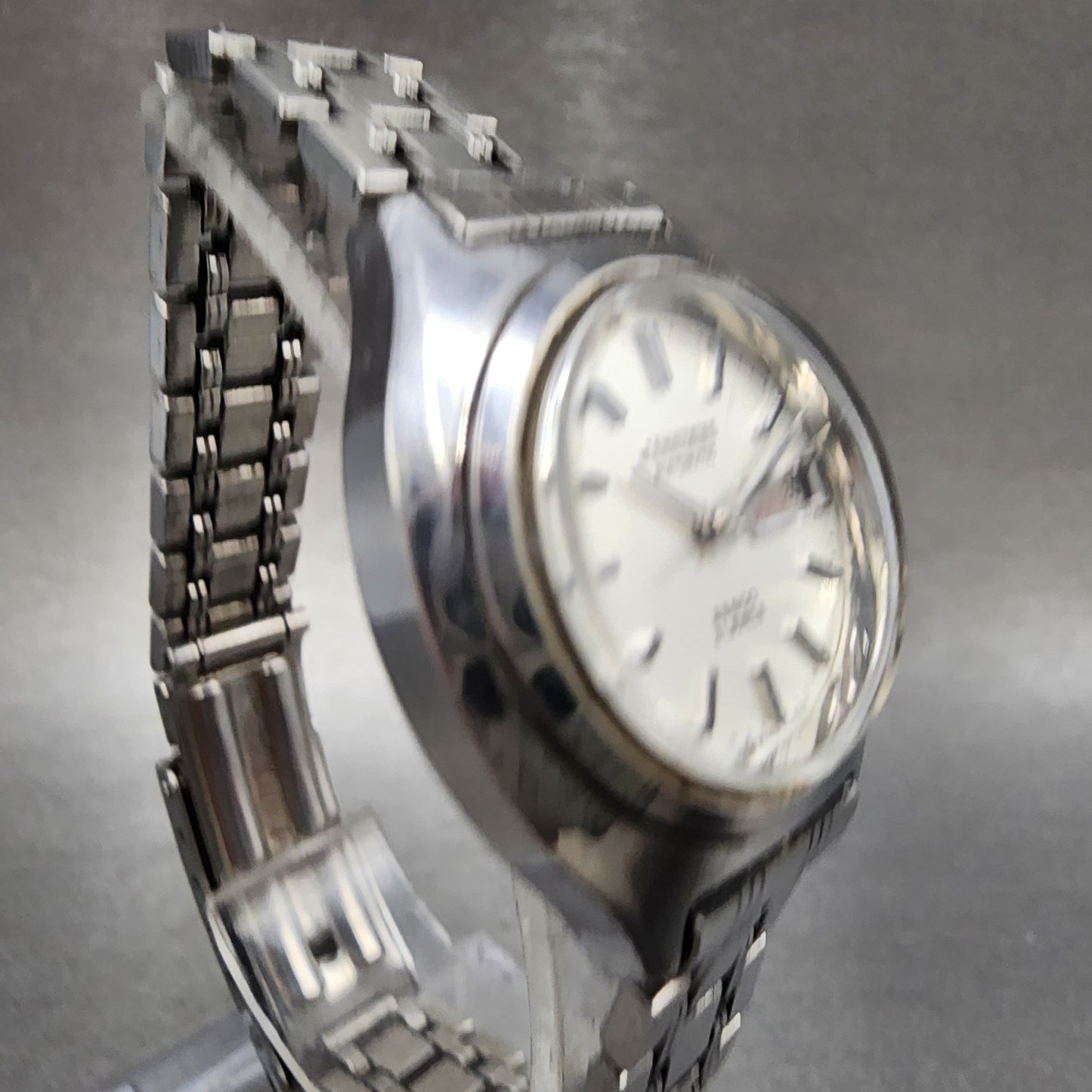 Citizen Automatic Watch Women White Dial Silver Tone Daydate Round Runs 66003