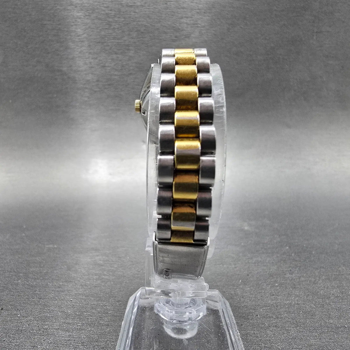 Seiko 5 Automatic Watch Women 24mm Silver Dial Two Tone Daydate 4206-0511 PARTS9