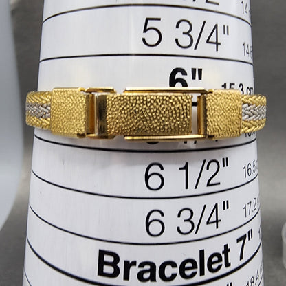 Hamilton Watch Women 19mm Gold Dial Two Tone Round Mesh Band  New Battery10